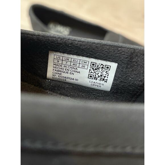 TOMS Cara Black Leather Platform Loafers Women’s 9 Lug Sole Modern Preppy - Picture 9 of 9